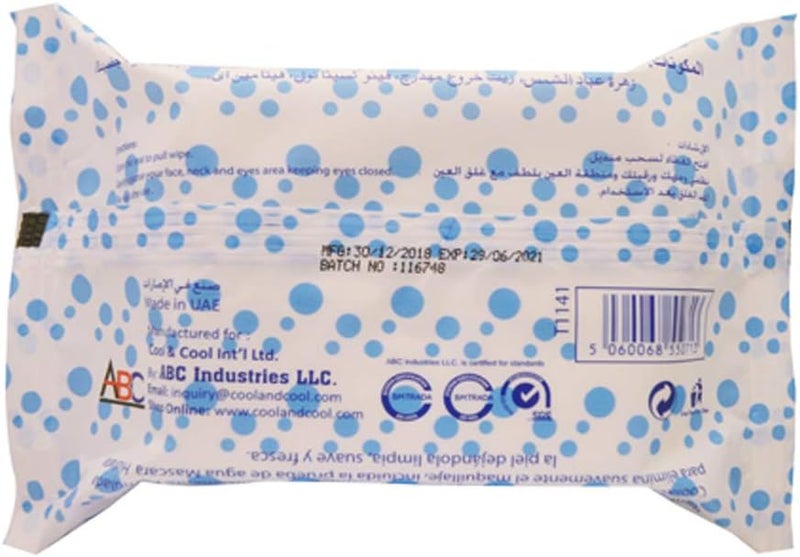 Cool & Cool Makeup Remover Facial Cleansing Wipes - Pack of 3 - Image 3